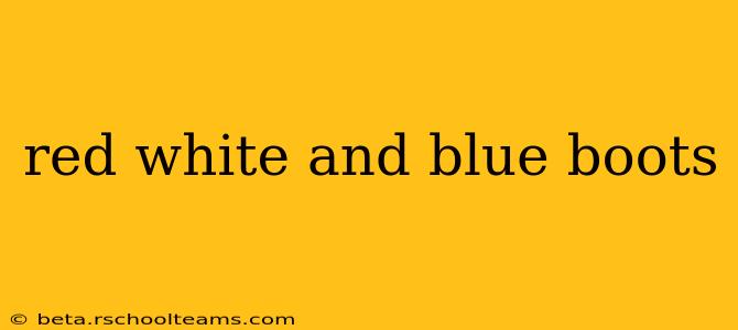 red white and blue boots