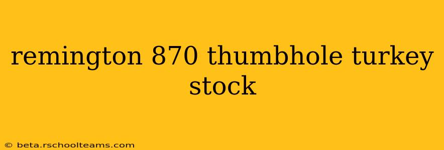 remington 870 thumbhole turkey stock
