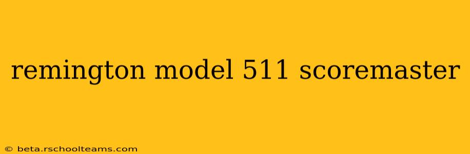 remington model 511 scoremaster