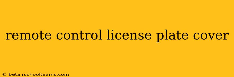 remote control license plate cover