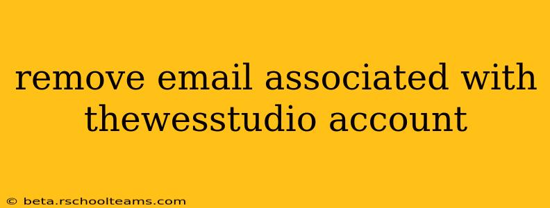 remove email associated with thewesstudio account