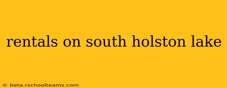 rentals on south holston lake