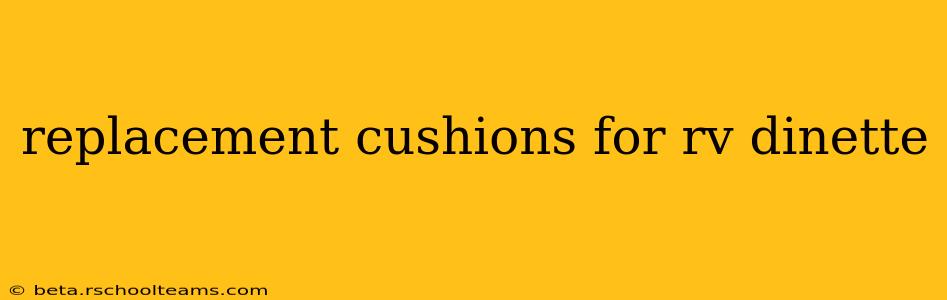 replacement cushions for rv dinette