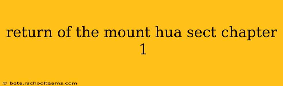 return of the mount hua sect chapter 1
