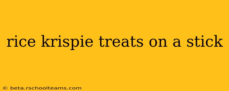rice krispie treats on a stick