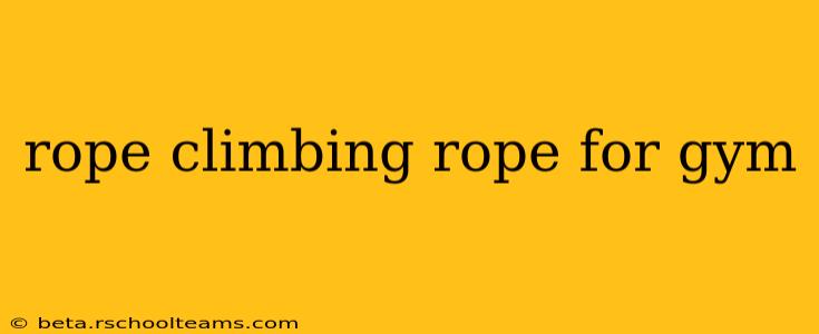 rope climbing rope for gym