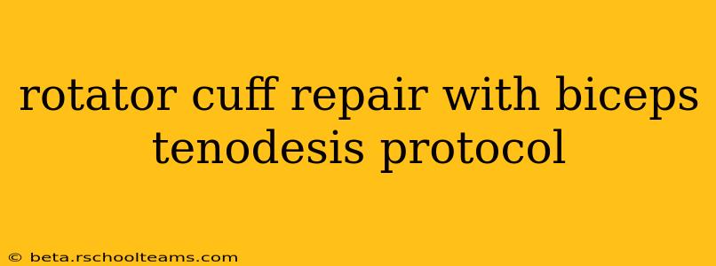 rotator cuff repair with biceps tenodesis protocol