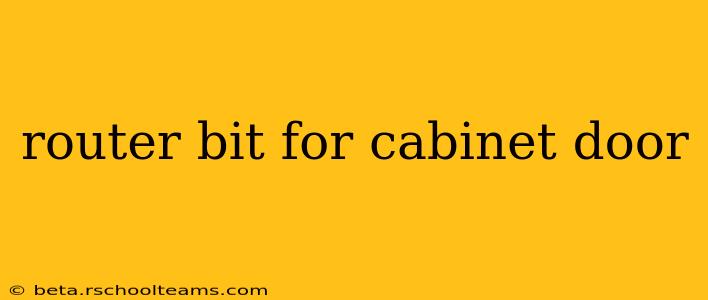 router bit for cabinet door