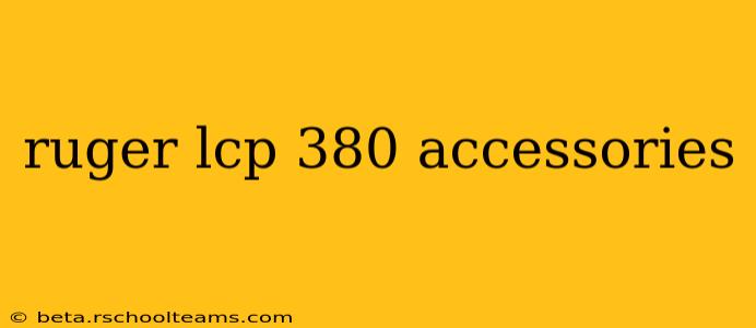 ruger lcp 380 accessories