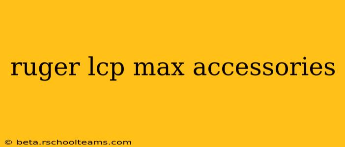 ruger lcp max accessories