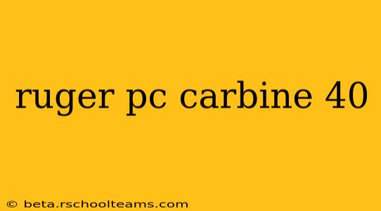 ruger pc carbine 40
