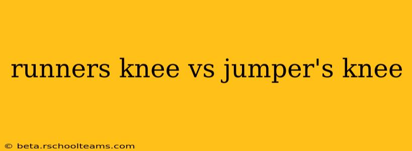 runners knee vs jumper's knee