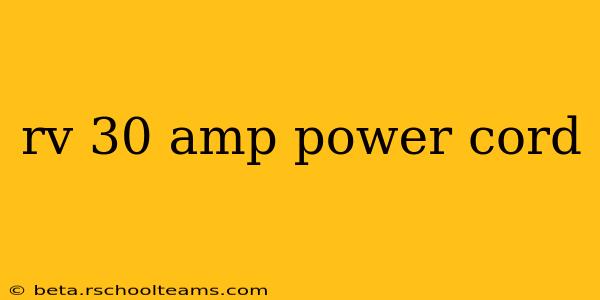 rv 30 amp power cord