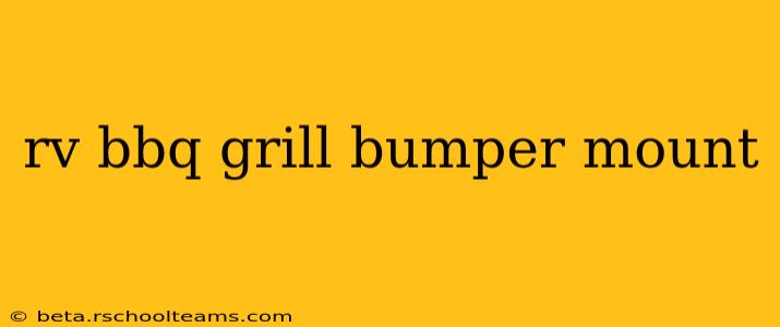 rv bbq grill bumper mount