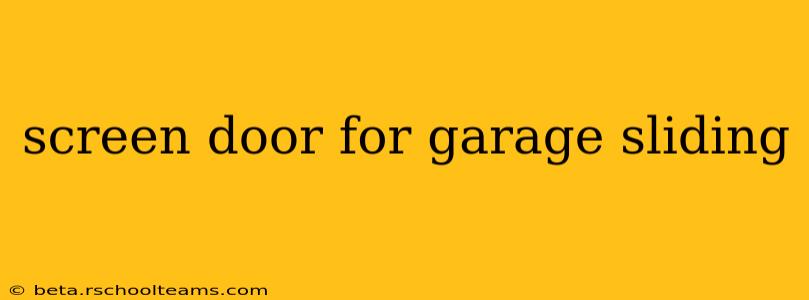 screen door for garage sliding