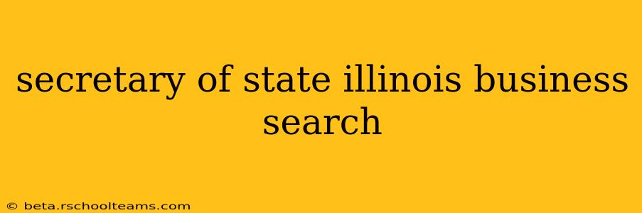 secretary of state illinois business search