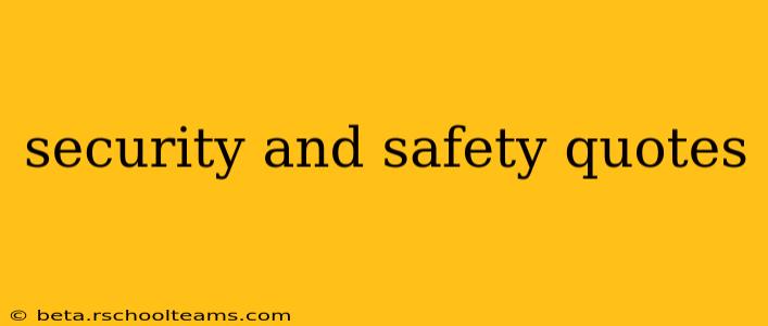 security and safety quotes