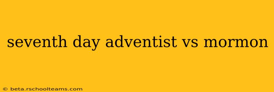seventh day adventist vs mormon