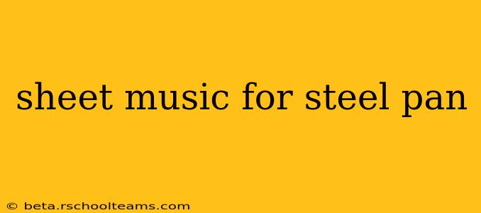 sheet music for steel pan