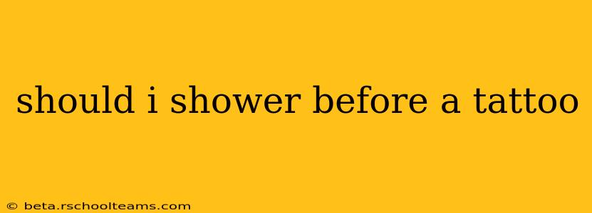 should i shower before a tattoo