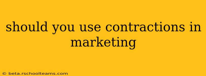 should you use contractions in marketing