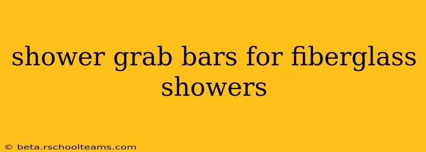 shower grab bars for fiberglass showers
