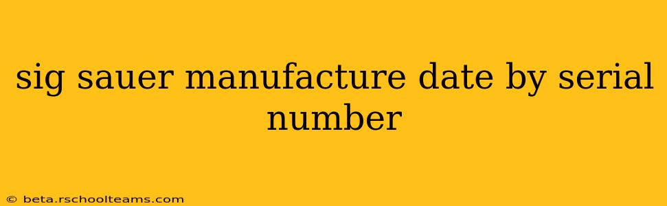 sig sauer manufacture date by serial number