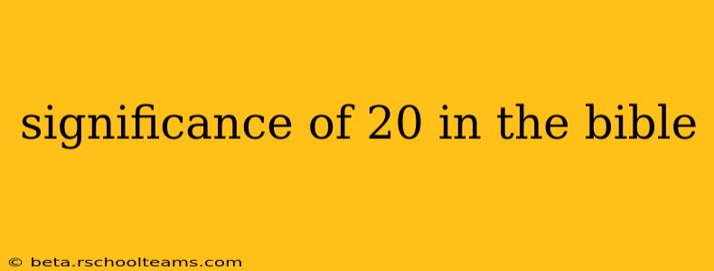 significance of 20 in the bible