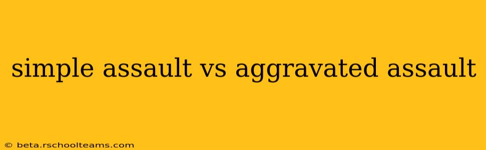 simple assault vs aggravated assault