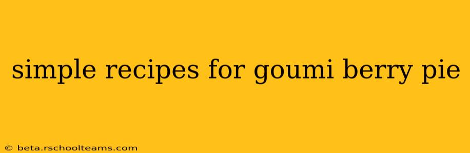 simple recipes for goumi berry pie