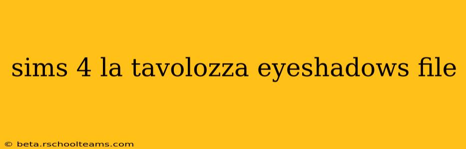 sims 4 la tavolozza eyeshadows file