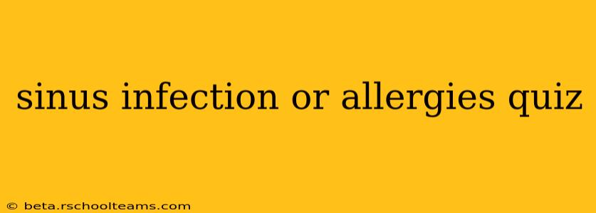 sinus infection or allergies quiz
