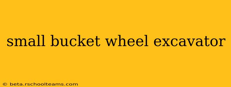 small bucket wheel excavator