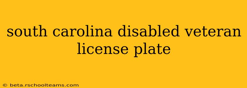 south carolina disabled veteran license plate