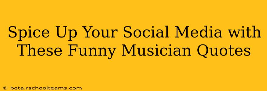 Spice Up Your Social Media with These Funny Musician Quotes
