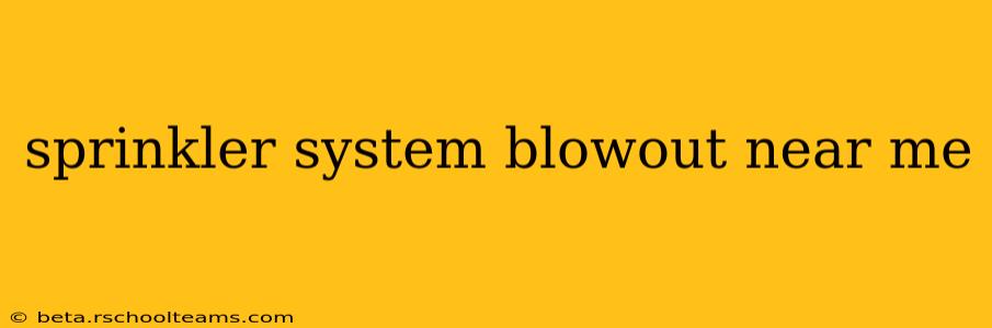 sprinkler system blowout near me