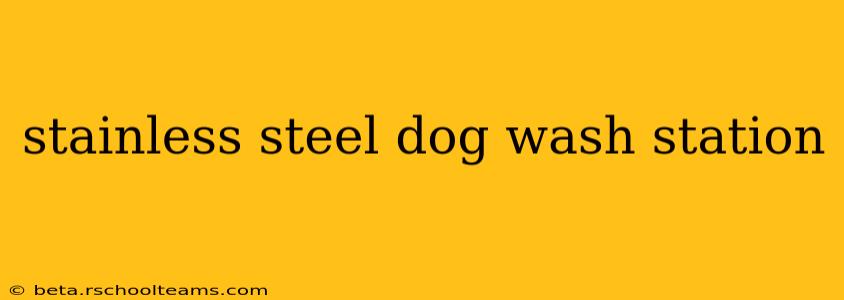 stainless steel dog wash station