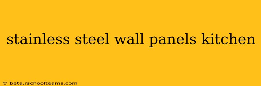 stainless steel wall panels kitchen