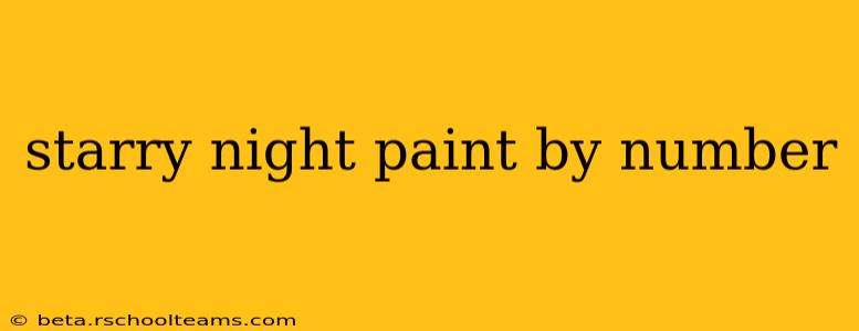 starry night paint by number