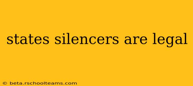 states silencers are legal
