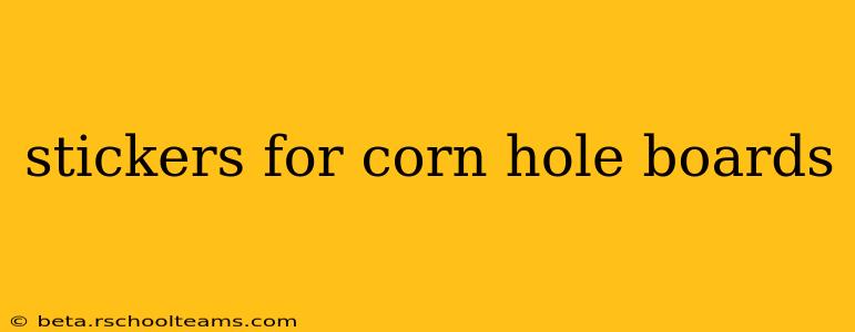 stickers for corn hole boards