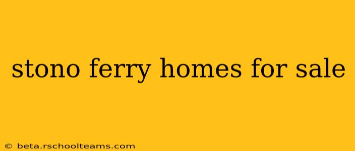 stono ferry homes for sale