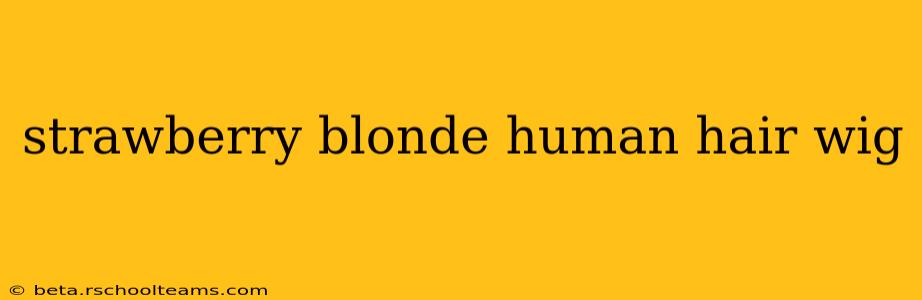 strawberry blonde human hair wig