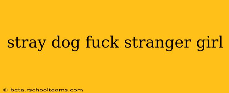 stray dog fuck stranger girl