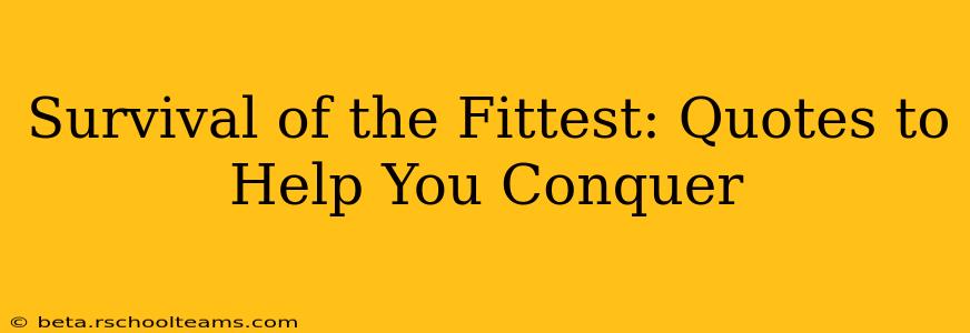 Survival of the Fittest: Quotes to Help You Conquer