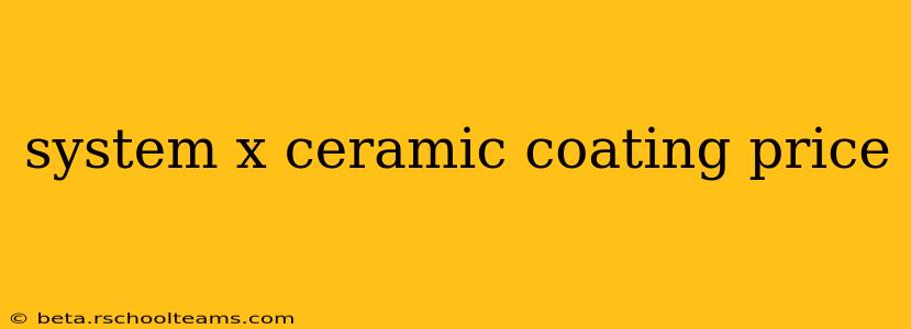 system x ceramic coating price