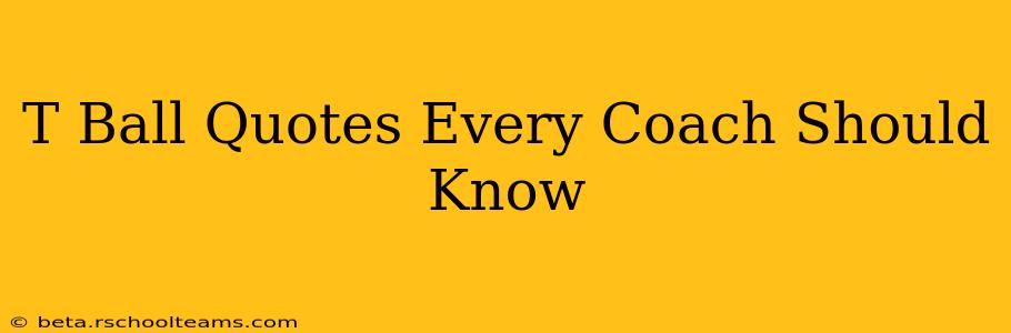 T Ball Quotes Every Coach Should Know