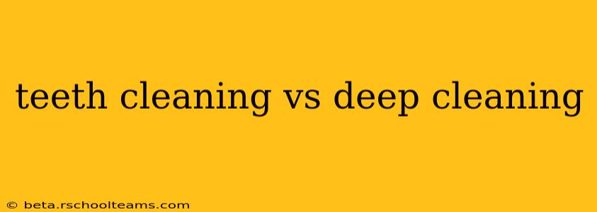 teeth cleaning vs deep cleaning