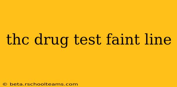 thc drug test faint line