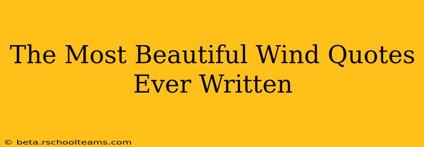 The Most Beautiful Wind Quotes Ever Written
